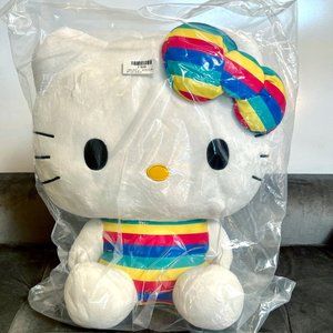BNWT Large Hello Kitty - Colourful Rainbow Plushy